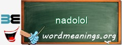 WordMeaning blackboard for nadolol